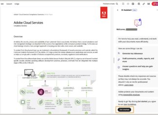 Adobe AI features scanning document