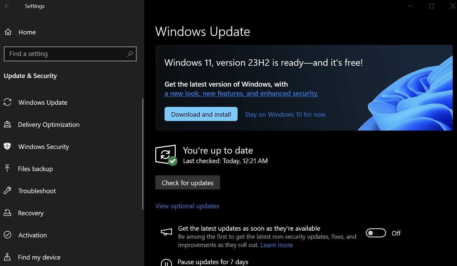 Windows 11 23H2 update