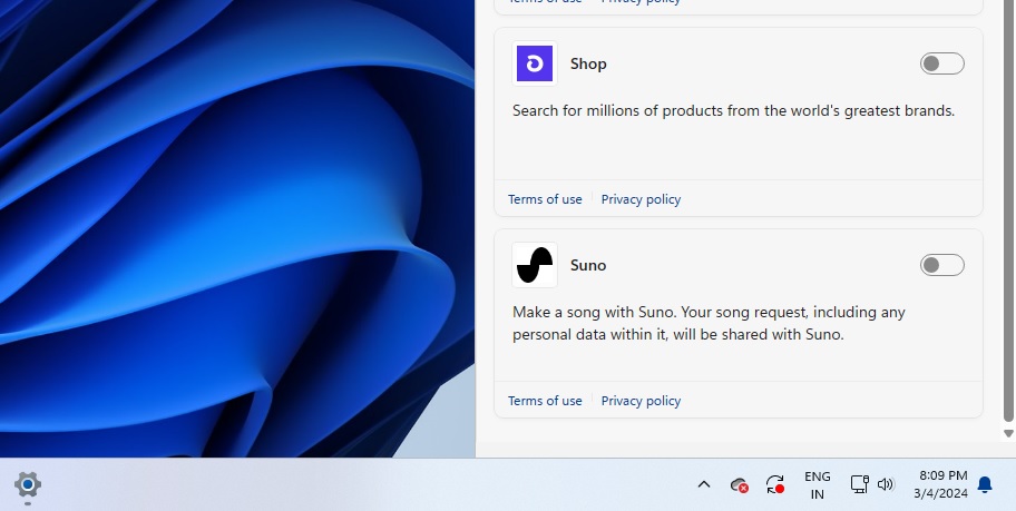 Suno for Windows Copilot