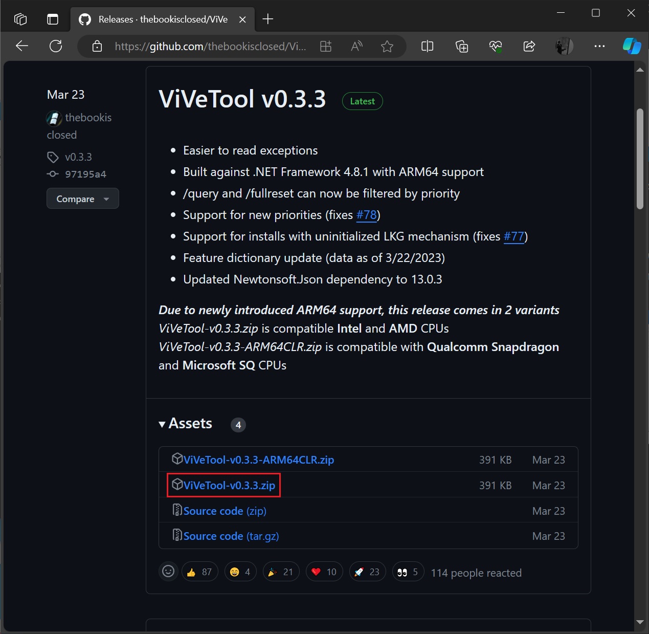 ViveTool on Github